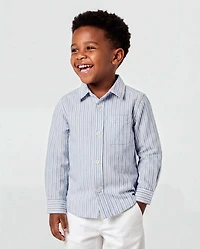 Baby And Toddler Boys Striped Oxford Button Up Shirt