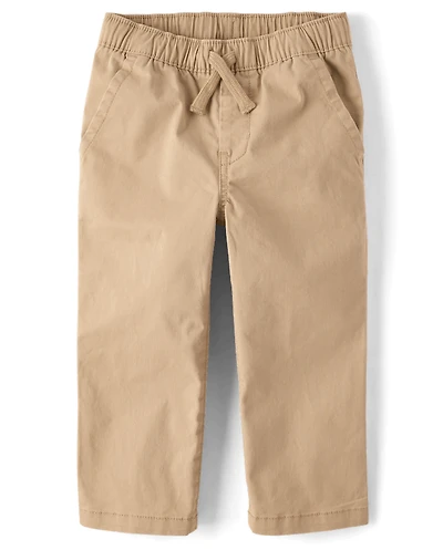 Baby And Toddler Boys Stretch Straight Pull On Chino Pants