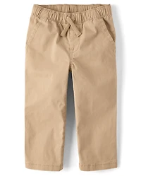 Baby And Toddler Boys Stretch Straight Pull On Chino Pants