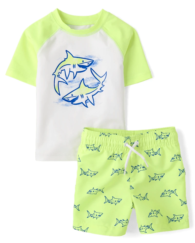 Maillot de bain anti-UV imprimé pour bébés et petits garçons