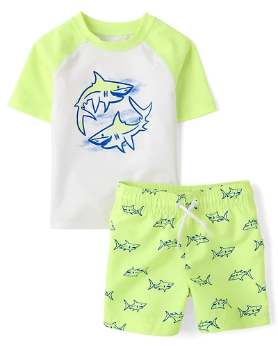 Maillot de bain anti-UV imprimé pour bébés et petits garçons