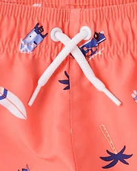 Baby And Toddler Boys Print Rashguard Swimsuit