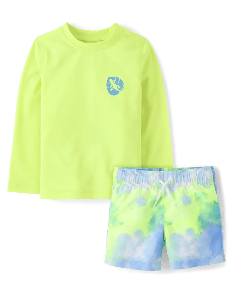 Baby And Toddler Boys Print Rashguard Swimsuit