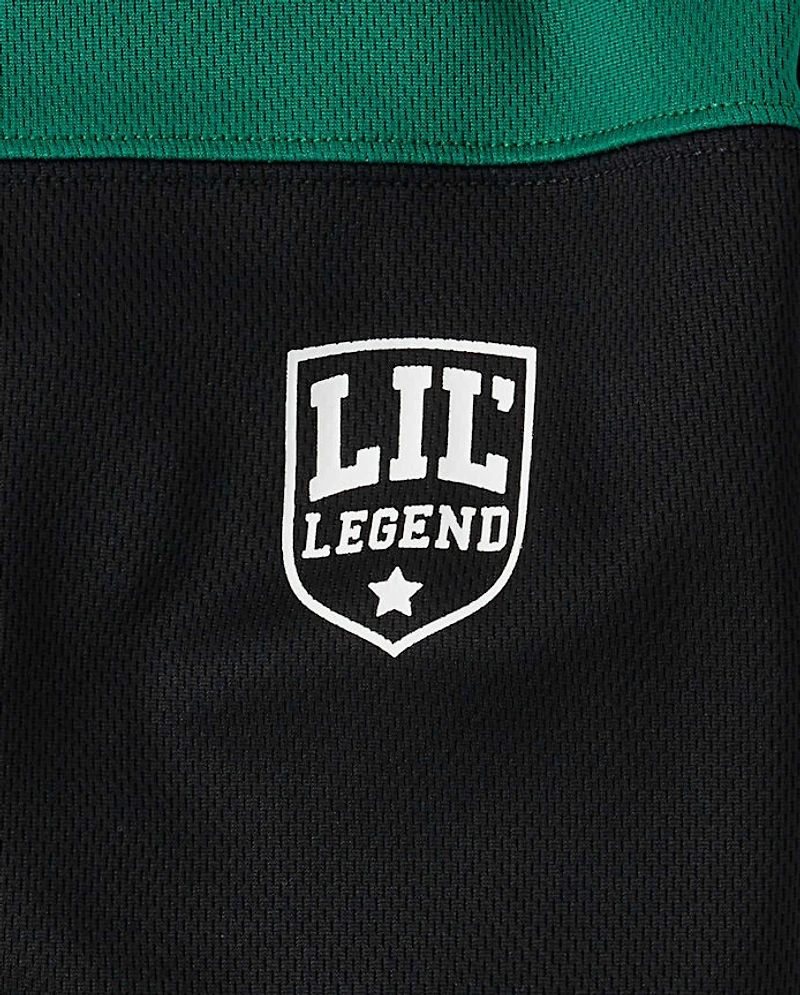 Baby And Toddler Boys Quick Dry Colorblock Mesh Football Top