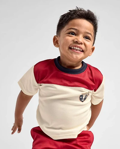 Baby And Toddler Boys Quick Dry Colorblock Mesh Football Top