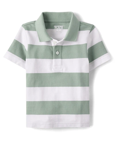 Baby And Toddler Boys Striped Soft Pique Polo