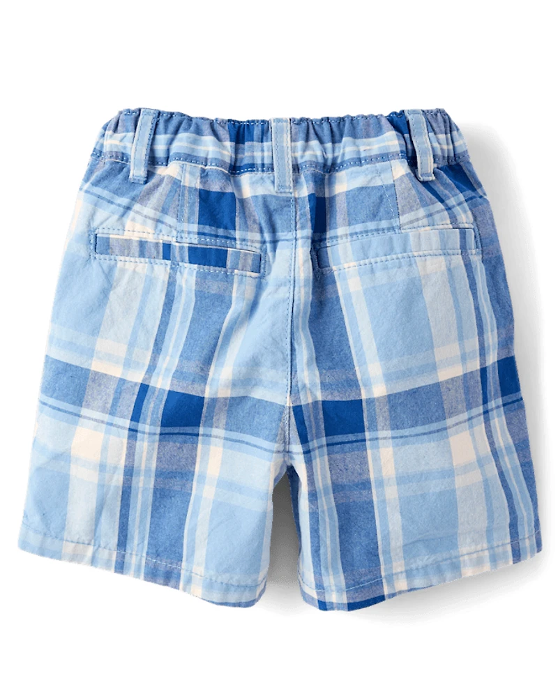 Shorts chino à carreaux pour bébés et petits garçons