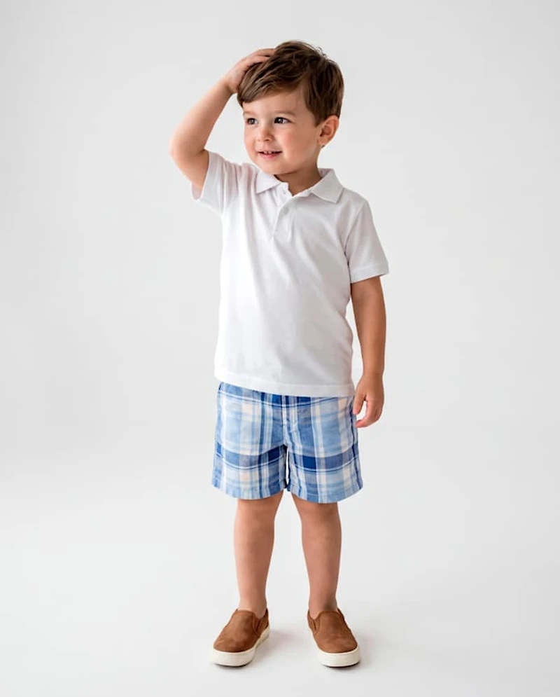 Baby And Toddler Boys Plaid Chino Shorts