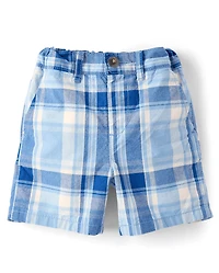 Baby And Toddler Boys Plaid Chino Shorts