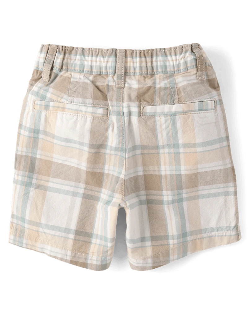 Baby And Toddler Boys Plaid Chino Shorts