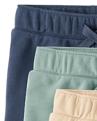 Lot de 3 shorts sport en molleton français pour bébés et petits garçons