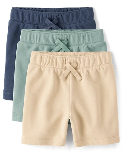 Baby And Toddler Boys French Terry Active Shorts 3-Pack