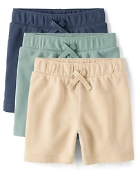 Baby And Toddler Boys French Terry Active Shorts 3-Pack