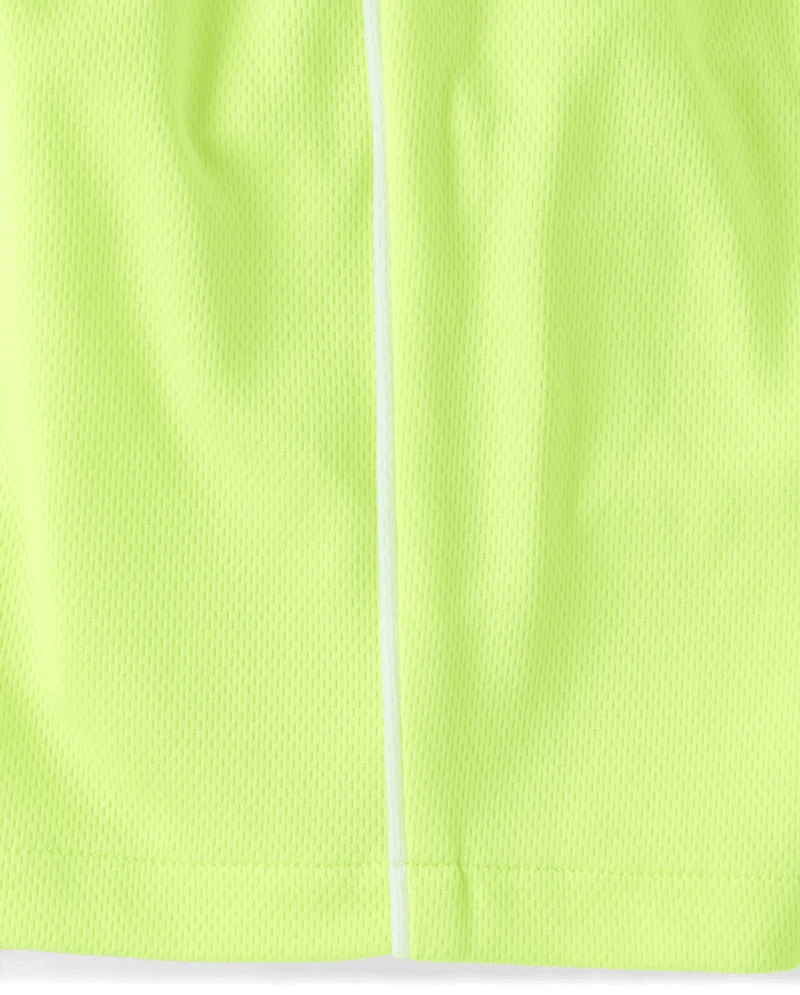 Short de sport en maille à séchage rapide avec bandes latérales pour bébés et petits garçons