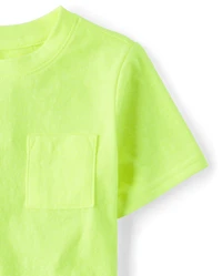 Baby And Toddler Marled Pocket Tee