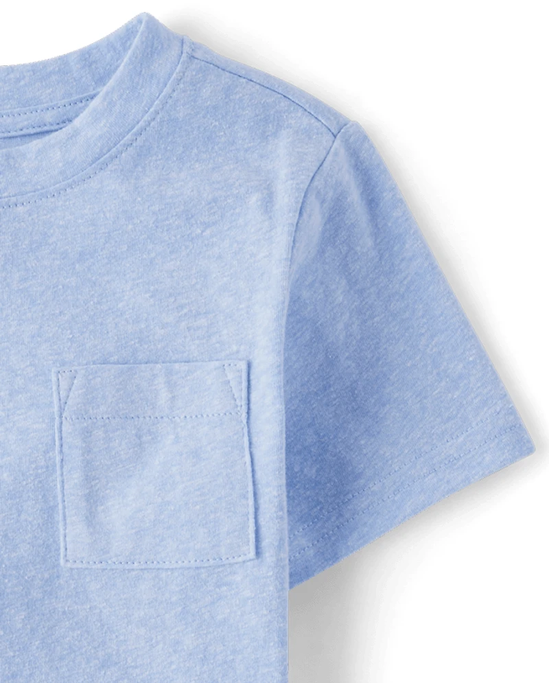 Baby And Toddler Marled Pocket Tee