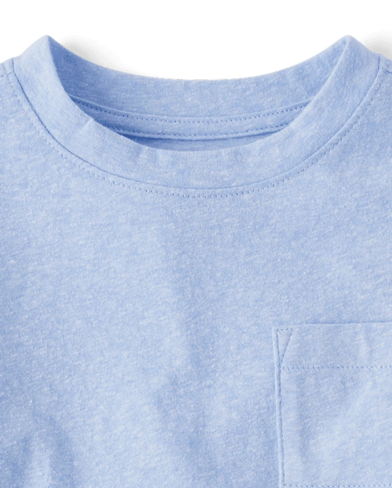 Baby And Toddler Marled Pocket Tee