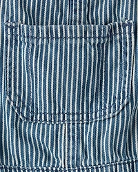 Baby And Toddler Boys Railroad Striped Denim Shortalls