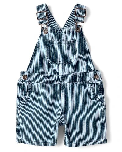 Baby And Toddler Boys Railroad Striped Denim Shortalls