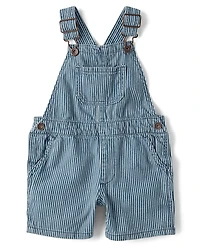Baby And Toddler Boys Railroad Striped Denim Shortalls