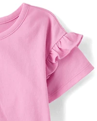 Lot de 4 t-shirts arc-en-ciel pour petites filles