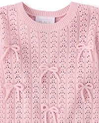 Toddler Girls Bow Sweater