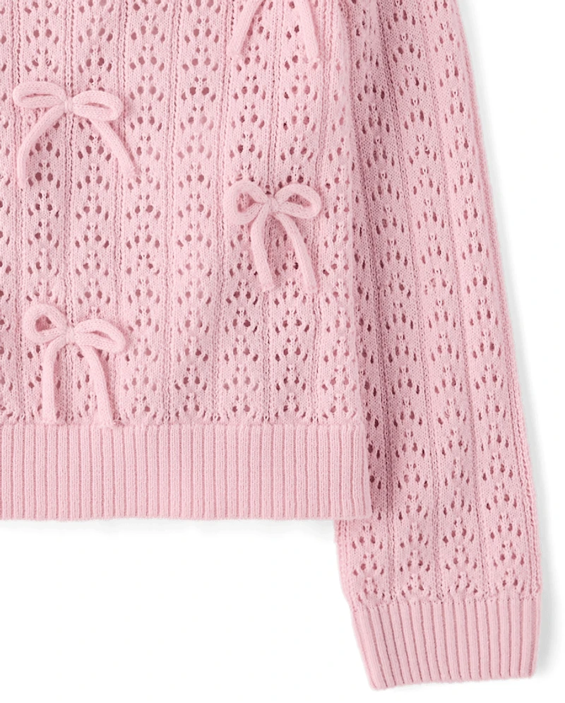 Toddler Girls Bow Sweater