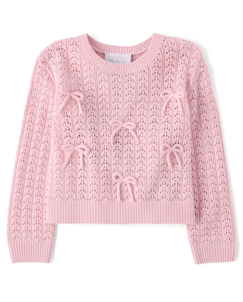 Toddler Girls Bow Sweater