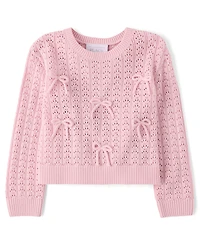 Toddler Girls Bow Sweater