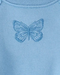 Toddler Girls Crochet Premium Fleece 2-Piece Set