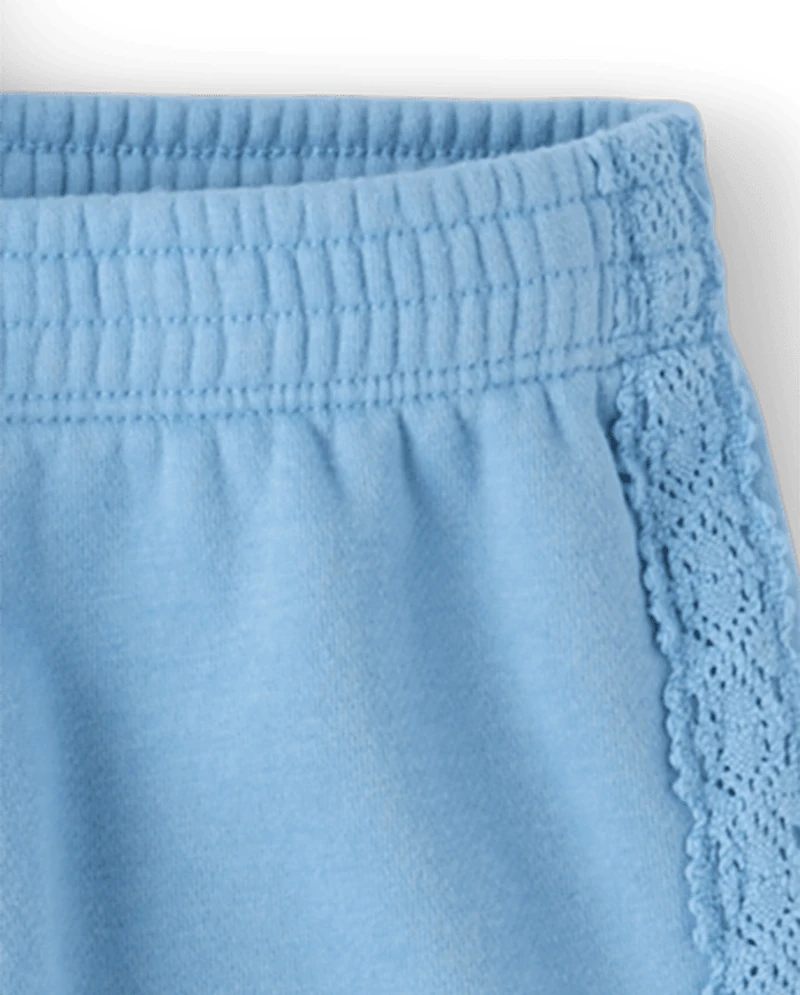 Toddler Girls Crochet Premium Fleece 2-Piece Set