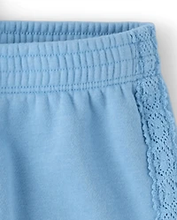 Toddler Girls Crochet Premium Fleece 2-Piece Set