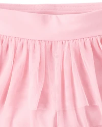 Toddler Girls Quick Dry Mesh Tiered Skort