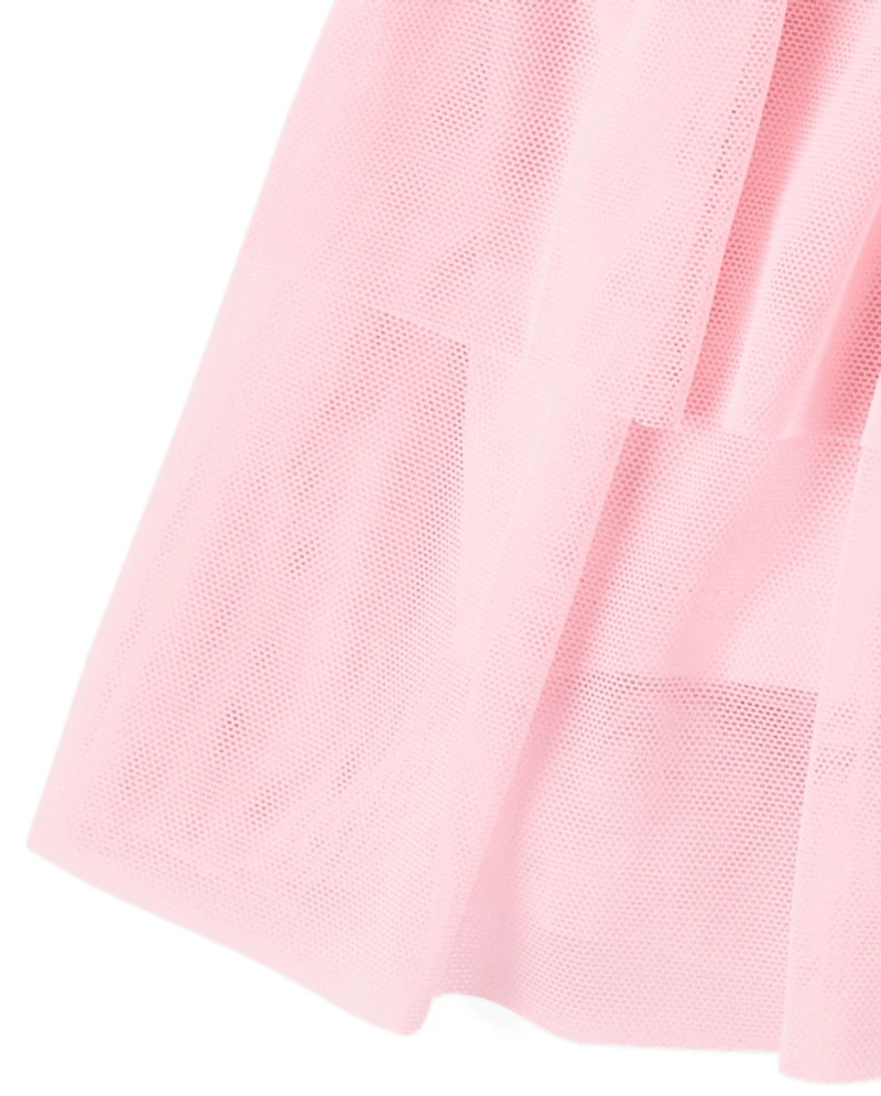 Toddler Girls Quick Dry Mesh Tiered Skort