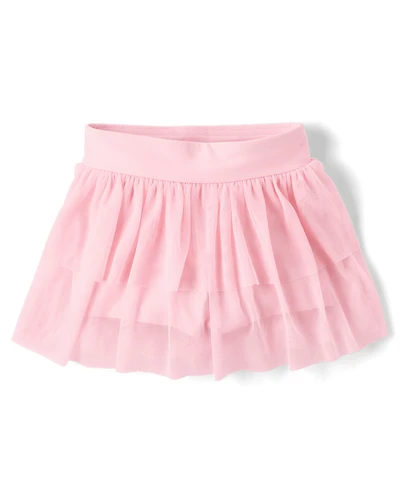 Toddler Girls Quick Dry Mesh Tiered Skort