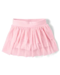 Toddler Girls Quick Dry Mesh Tiered Skort