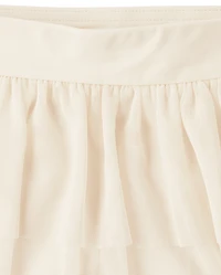 Toddler Girls Quick Dry Mesh Tiered Skort
