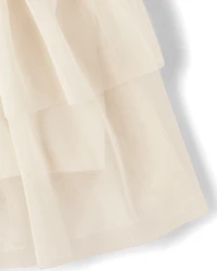 Toddler Girls Quick Dry Mesh Tiered Skort