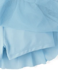Toddler Girls Quick Dry Mesh Tiered Skort