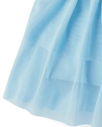 Jupe-short à volants en maille séchage rapide pour petites filles