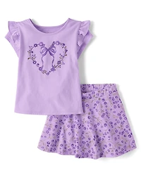 Toddler Girls Floral 2-Piece Outfit Set