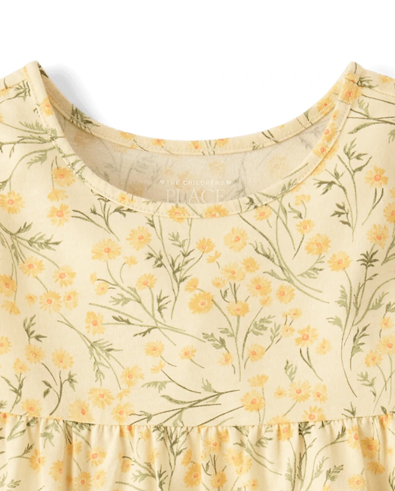 Baby And Toddler Girls Floral Tiered Dress