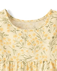 Baby And Toddler Girls Floral Tiered Dress