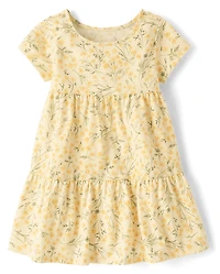 Baby And Toddler Girls Floral Tiered Dress