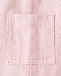 Toddler Girls Garment Dyed Barrel Jeans
