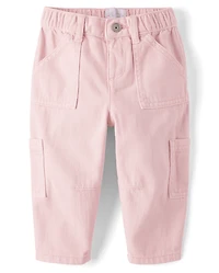 Toddler Girls Garment Dyed Barrel Jeans