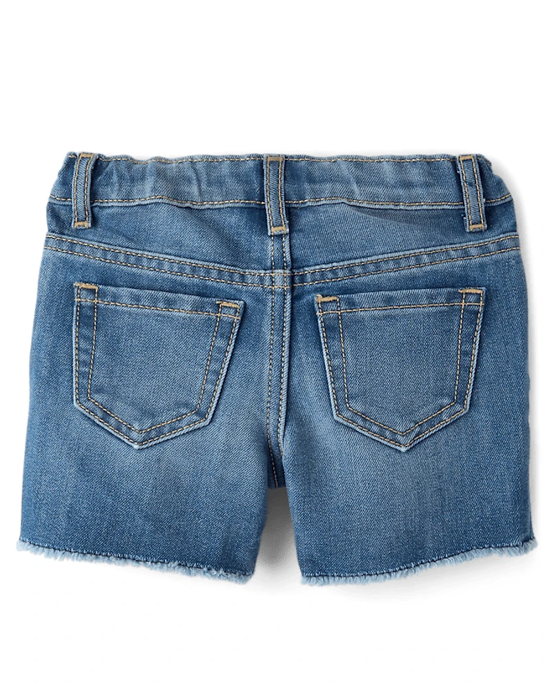 Baby And Toddler Girls Midi Jean Shorts