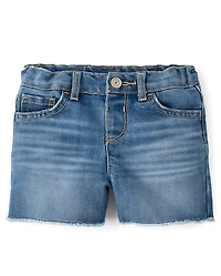 Baby And Toddler Girls Midi Jean Shorts