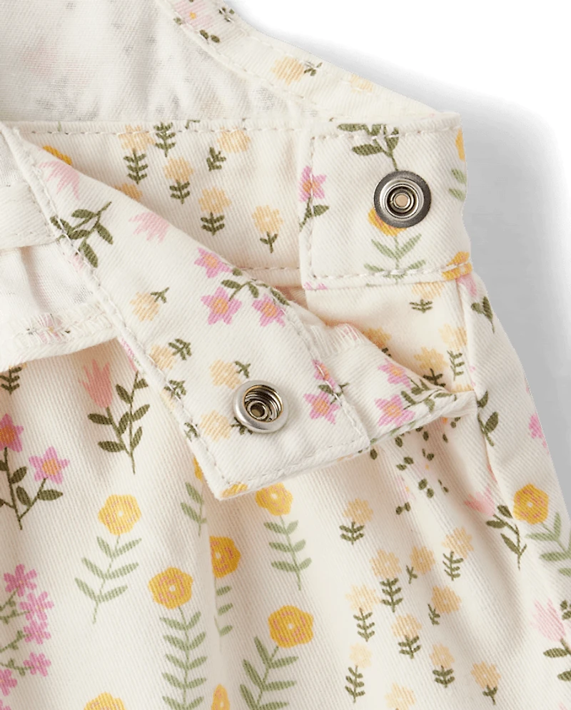 Ensemble jupe fleurie 2 pièces pour petites filles