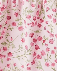 Toddler Girls Floral Smocked Flutter Top